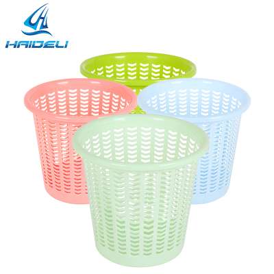 Plastic stackable round kitchen waste and outdoor use garbage trash bin, plastic hotel dustbin