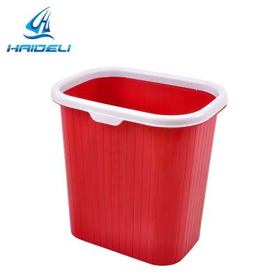 pp wholesale 8L colorful oval open top textured plastic indoor office waste trash bin