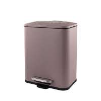 Rectangle stainless steel strong pedal indoor garbage waste bin soft close kitchen cabinet trash can